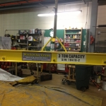 Custom girder crane lifting beam manufactured by Waukesha Crane